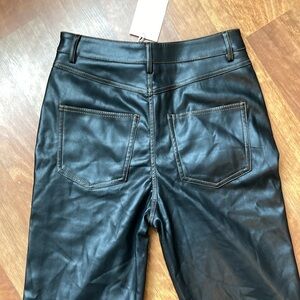 NWT pull&bear brown faux leather high waisted bootcut pant